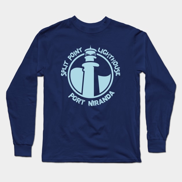 Split Point Lighthouse, Round the Twist Long Sleeve T-Shirt by Teessential